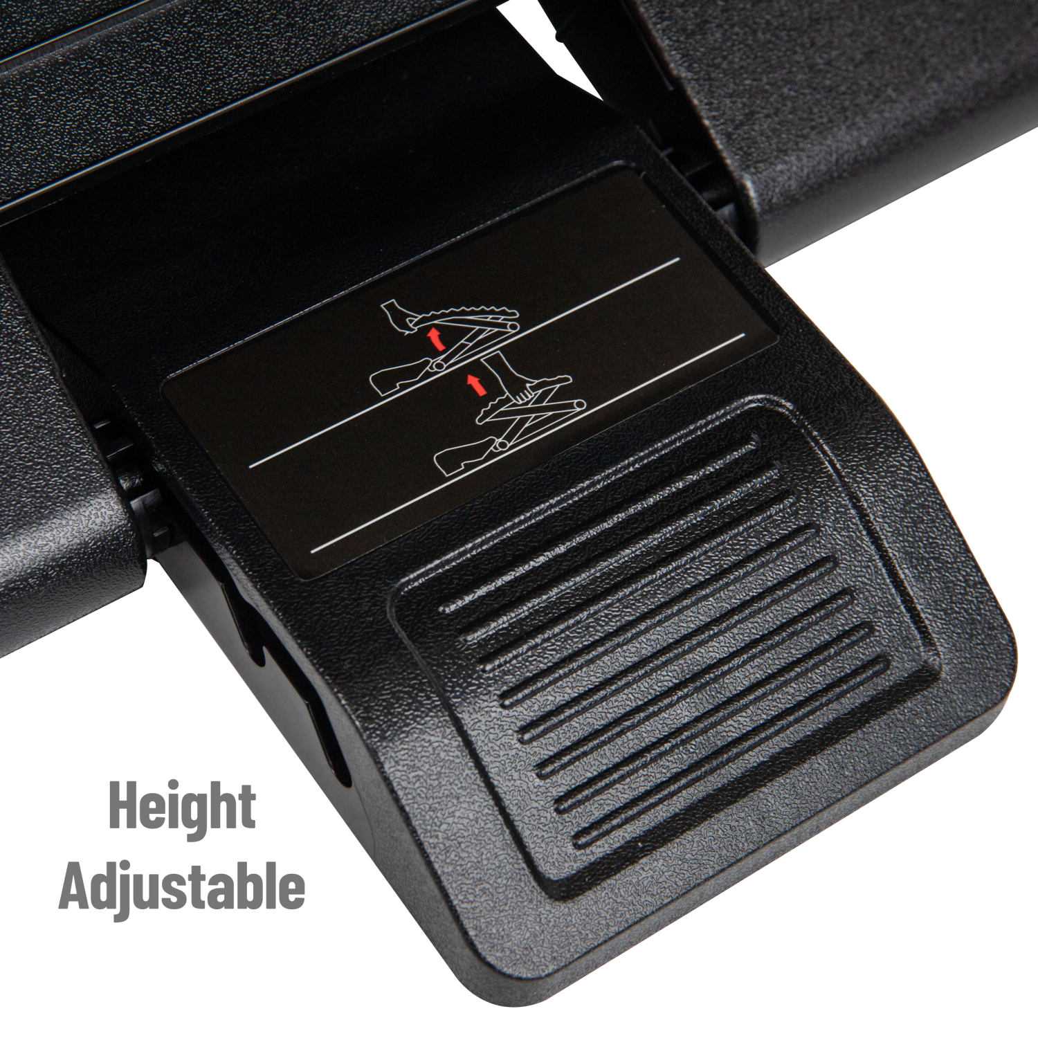 Mind Reader Anchor Collection Adjustable Ergonomic Foot Rest with Massage Rollers, 6-3/4inH x 13inW x 18inD, Black - Image 6