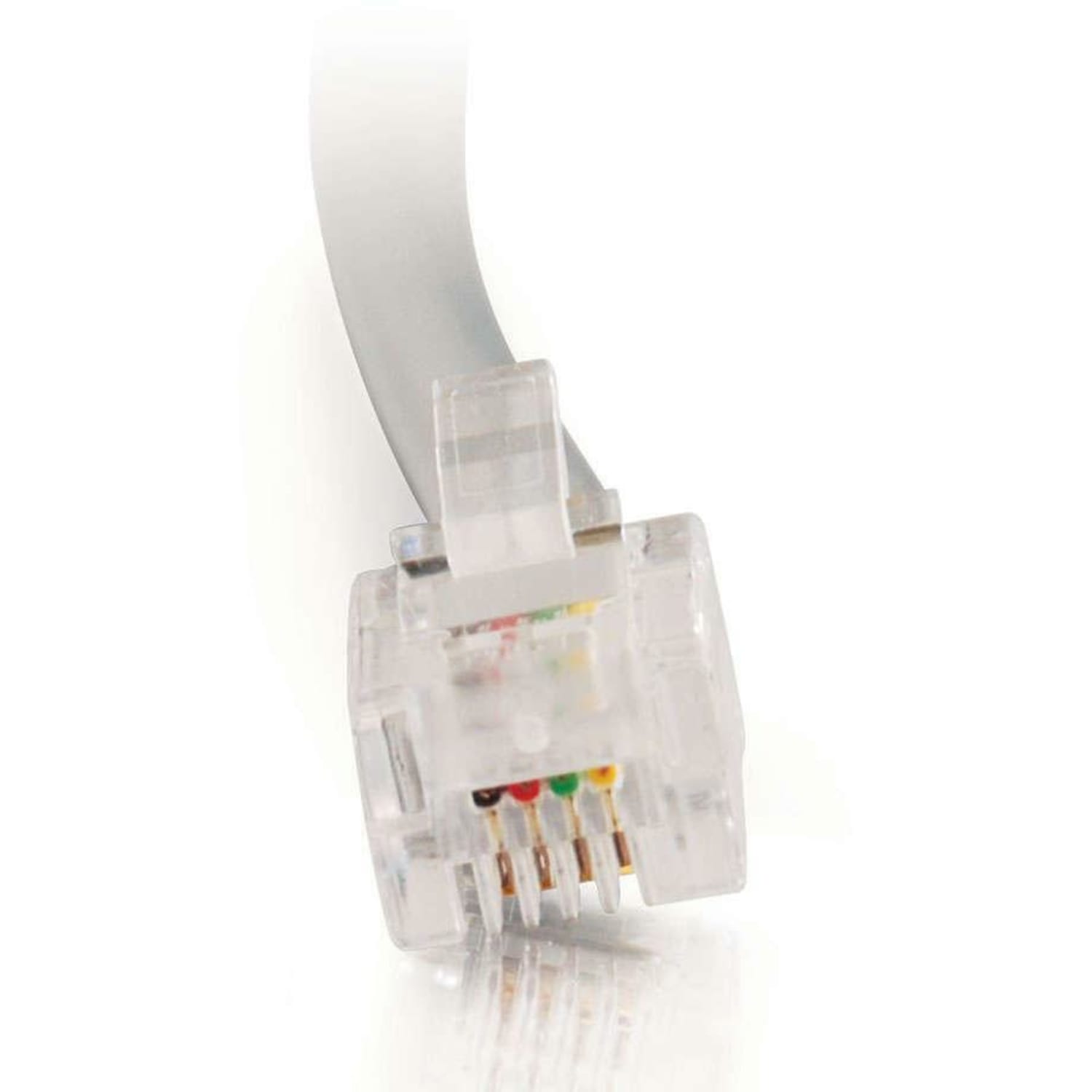 C2G 7ft RJ11 Modular Telephone Cable - RJ-11 Male - RJ-11 Male - 7ft - Silver - Image 3
