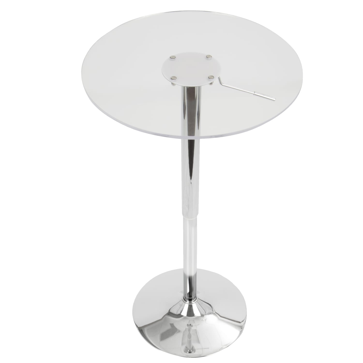 Lumisource Adjustable Table, Clear/Chrome - Image 3