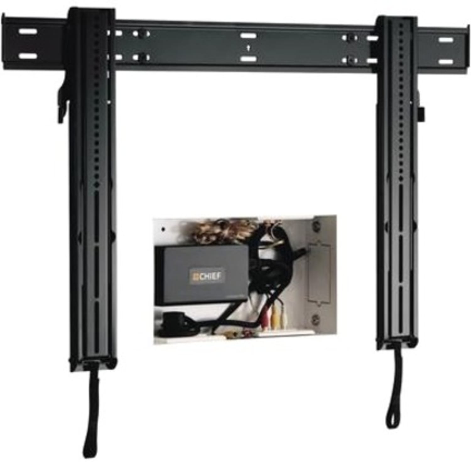 Chief Thinstall TV Wall Mount - 12 Degrees of Tilt - For Displays 32-65in - Black - 100 lb - Black - Image 5
