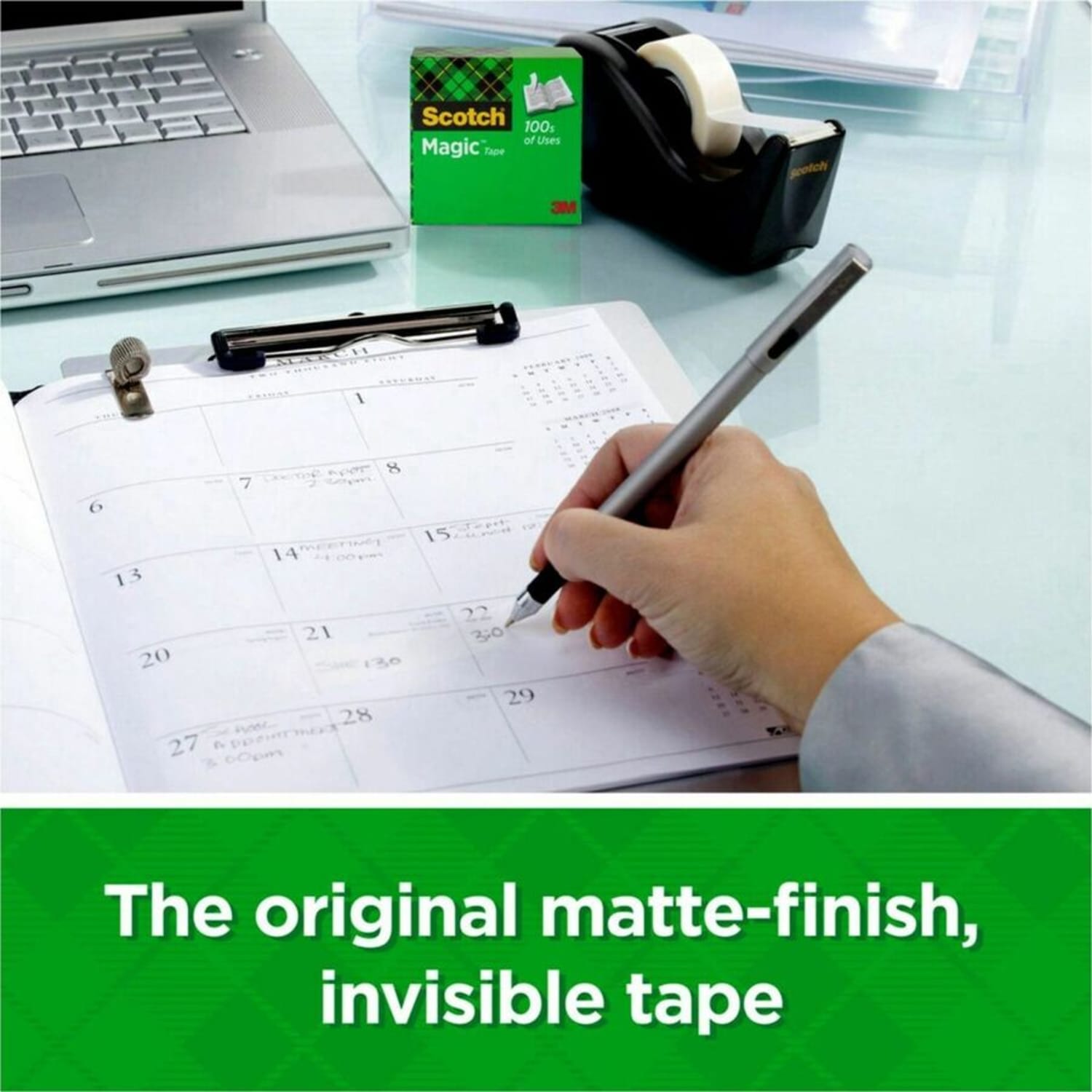 Scotch Magic Tape In Dispenser, 1/2in x 450in, Clear - Image 5