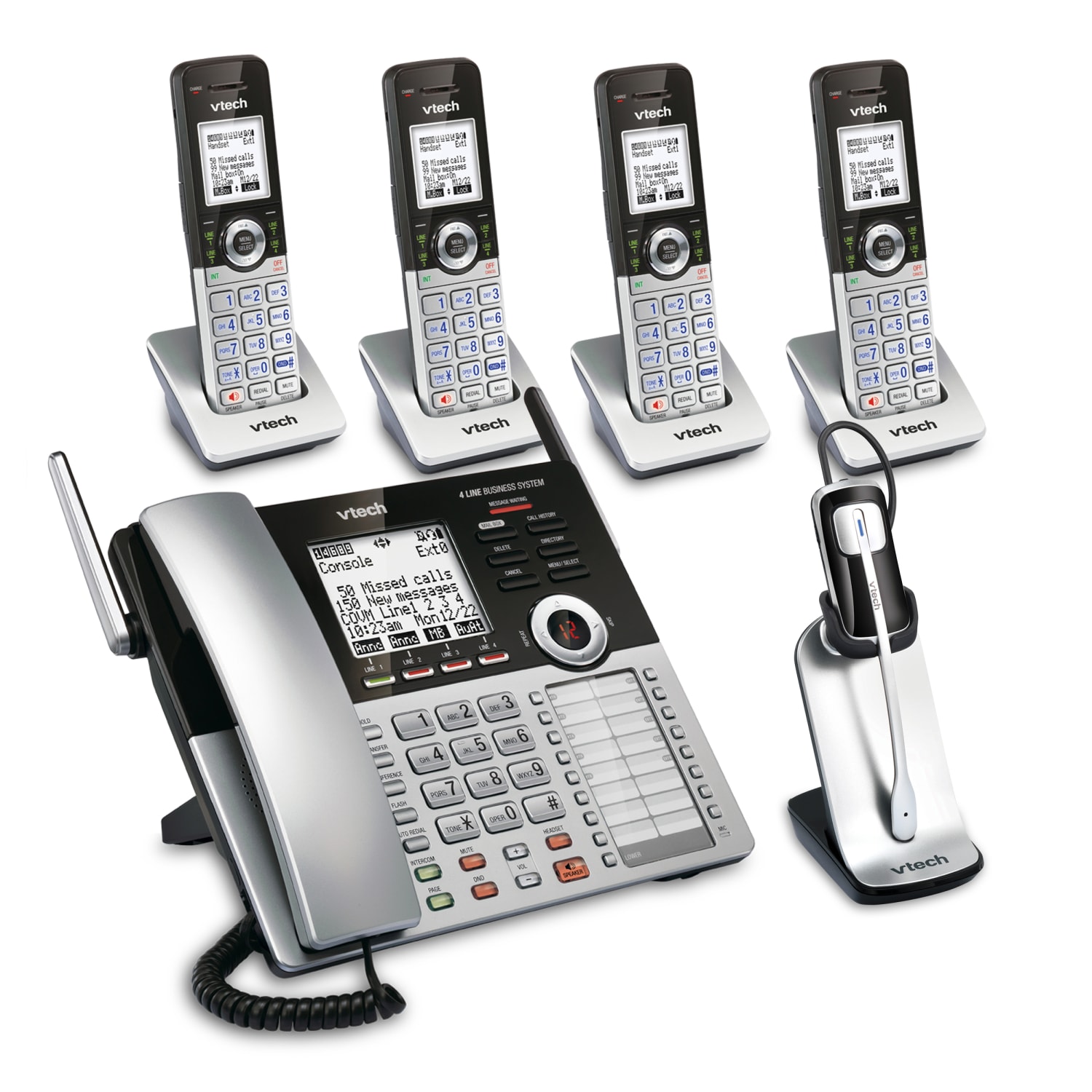 VTech 4-Line Small Business Office Phone System with 4 CM18045 Handsets - Image 3