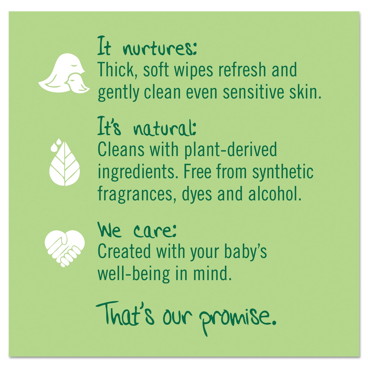 Seventh Generation Free & Clear Baby Wipes, Unscented, Pack Of 256 - Image 3