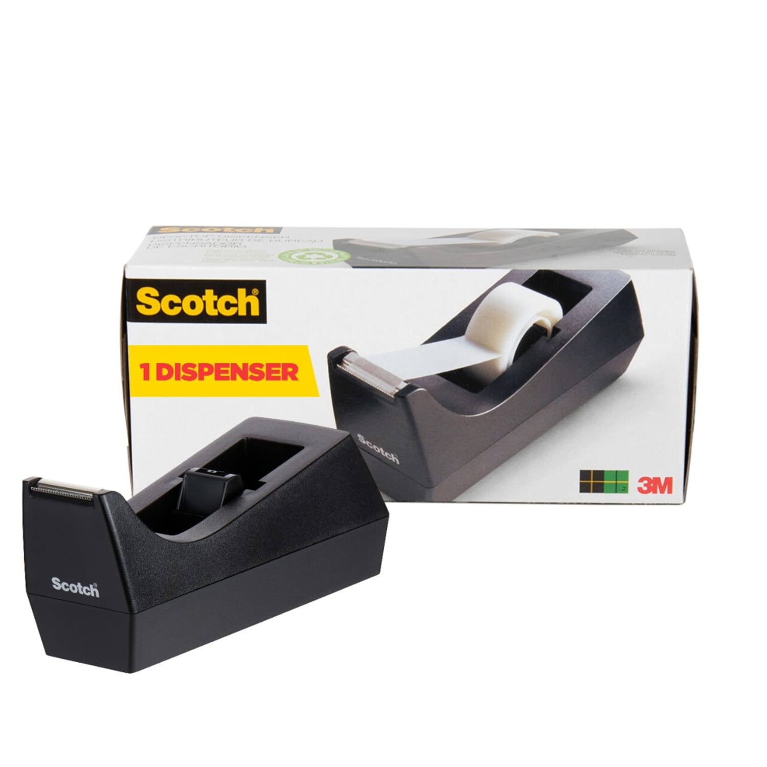 Scotch C38 Desk Tape Dispenser, C38BK