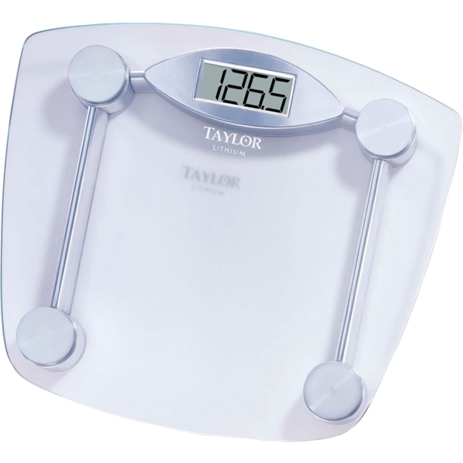 Taylor Precision TAP7506 Chrome & Glass Lithium Digital Scale, 2-1/2inH x 11-3/4inW x 13inD, Chrome - Image 3
