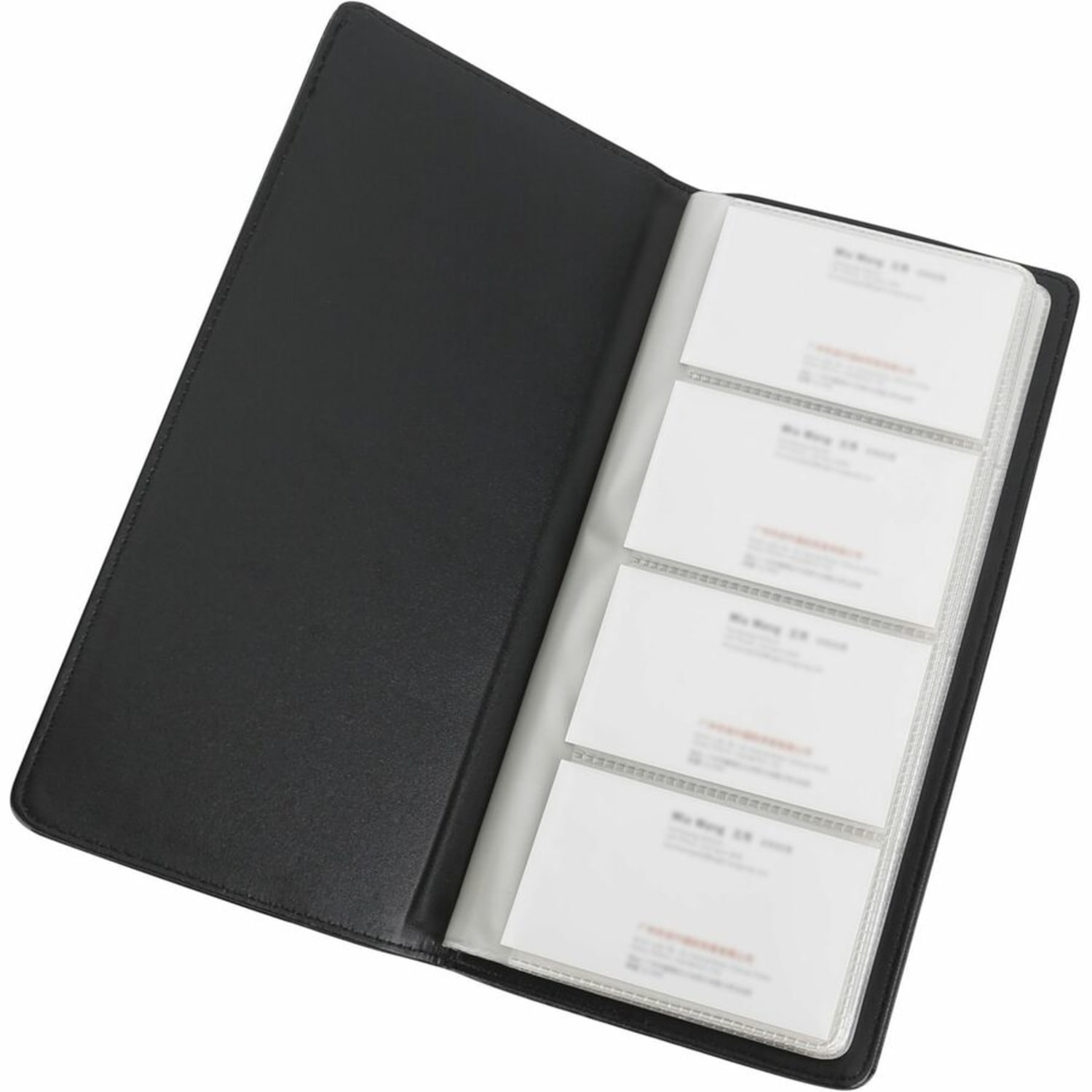 Lorell Vinyl Business Card Storage Holder, 7inL, Black - Image 6