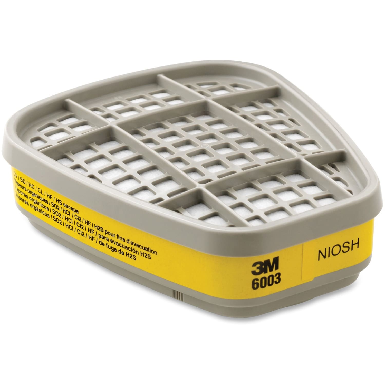 3M 6003 Organic Vapor/Acid Gas Cartridge - Low Profile, Comfortable - 1 Pack