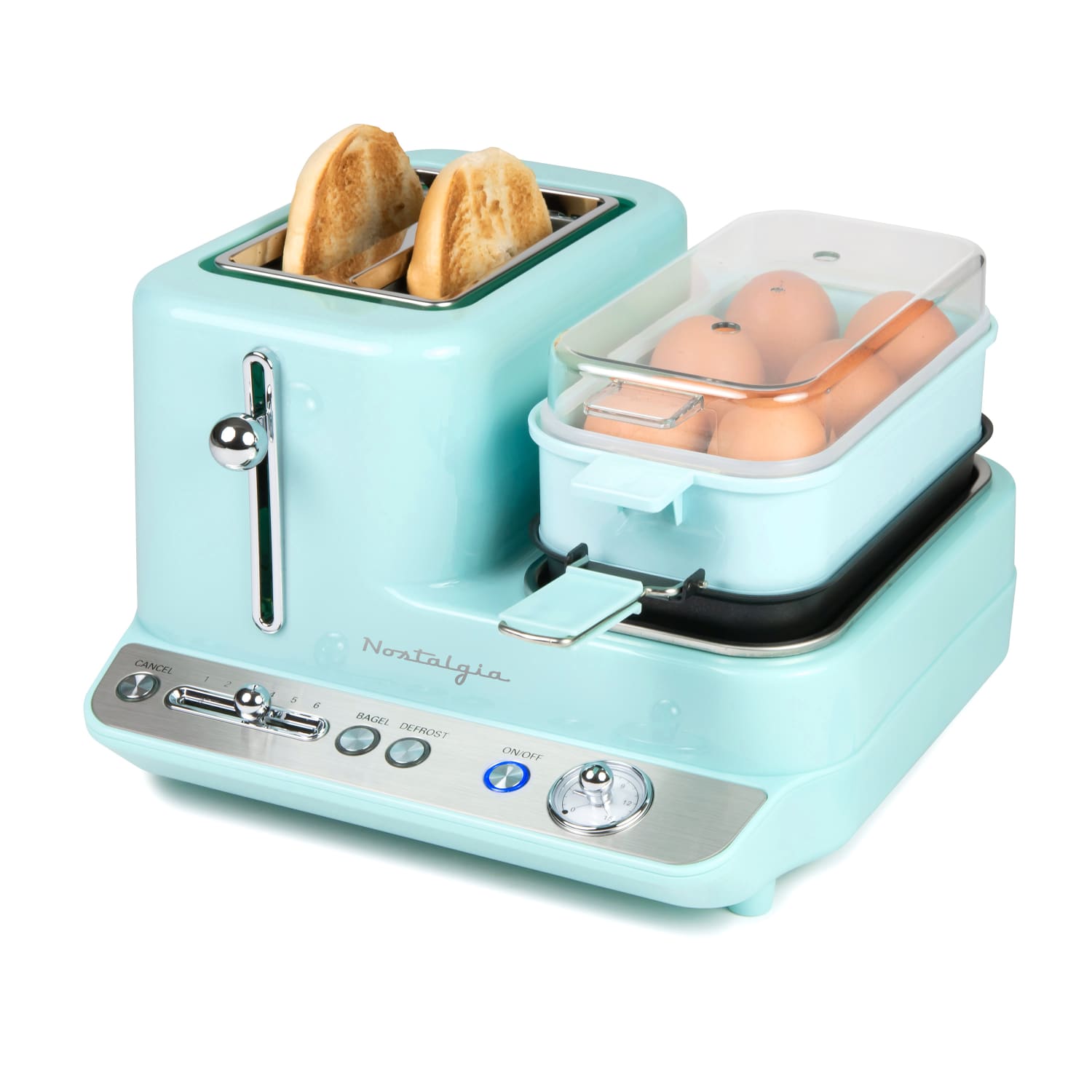 Nostalgia Electrics Retro 3-in-1 Breakfast Station, Aqua