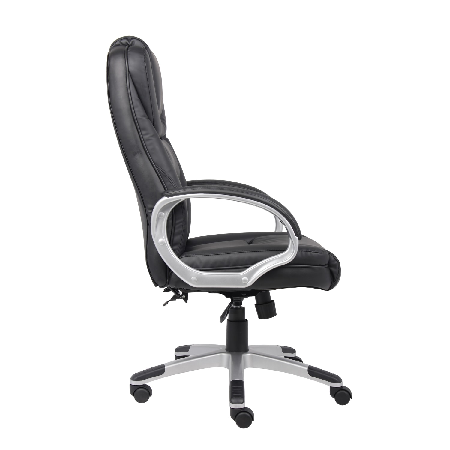 Boss Office Products Ergonomic LeatherPlus Bonded Leather Chair BlackChrome PopularChairscom Boss Office Products Ergonomic LeatherPlus Bonded Leather Chair BlackChrome PopularChairscom