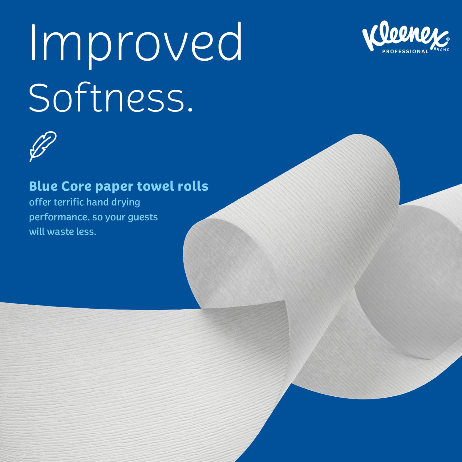 Kleenex Hard Roll Paper Towels (25637), with Premium Absorbency Pockets, for Blue Core Dispensers, White, (700ft/Roll, 6 Rolls/Case, 4,200ft/Case) - Image 5