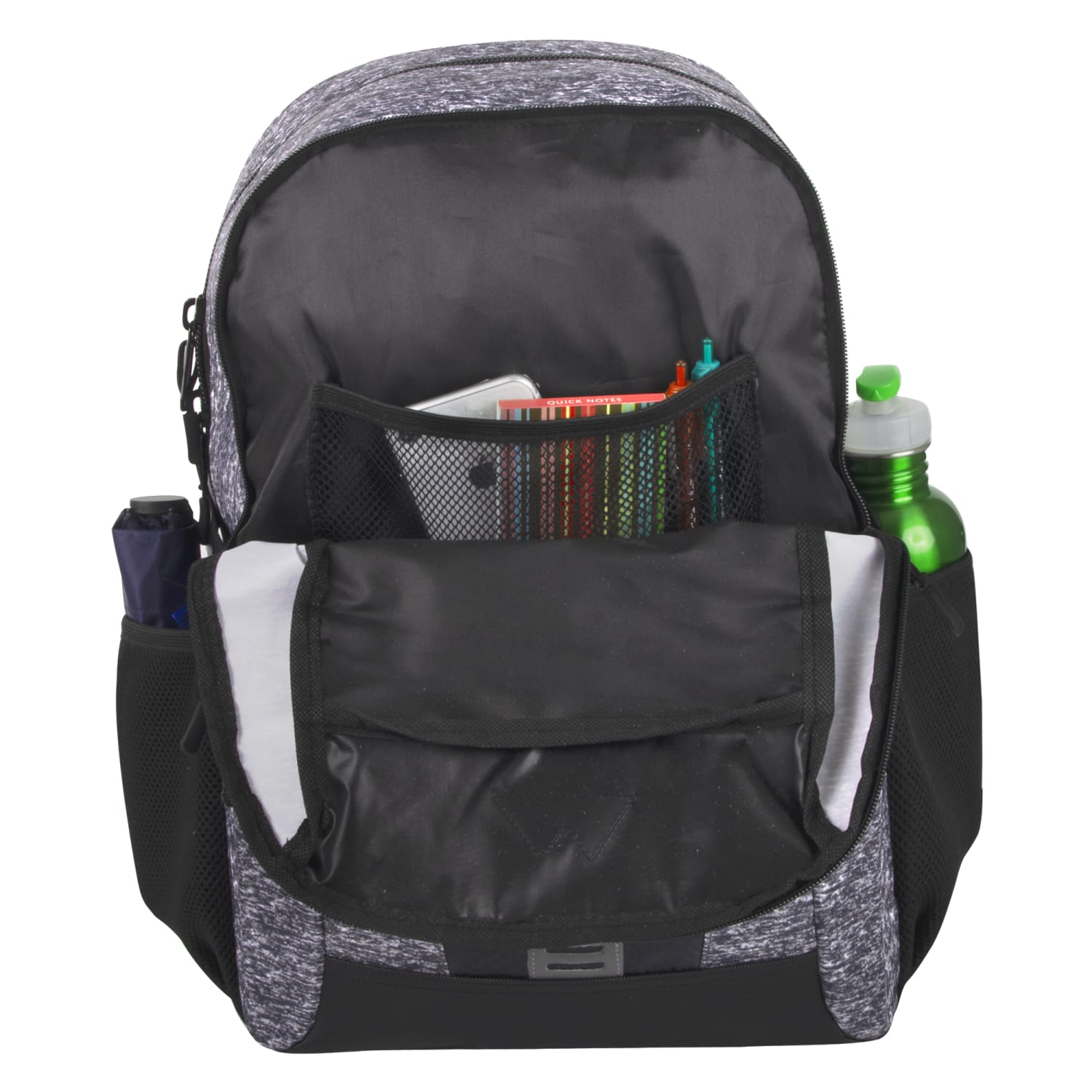 Trailmaker Bungee Backpack With 17in Laptop Sleeve, Gray - Image 5