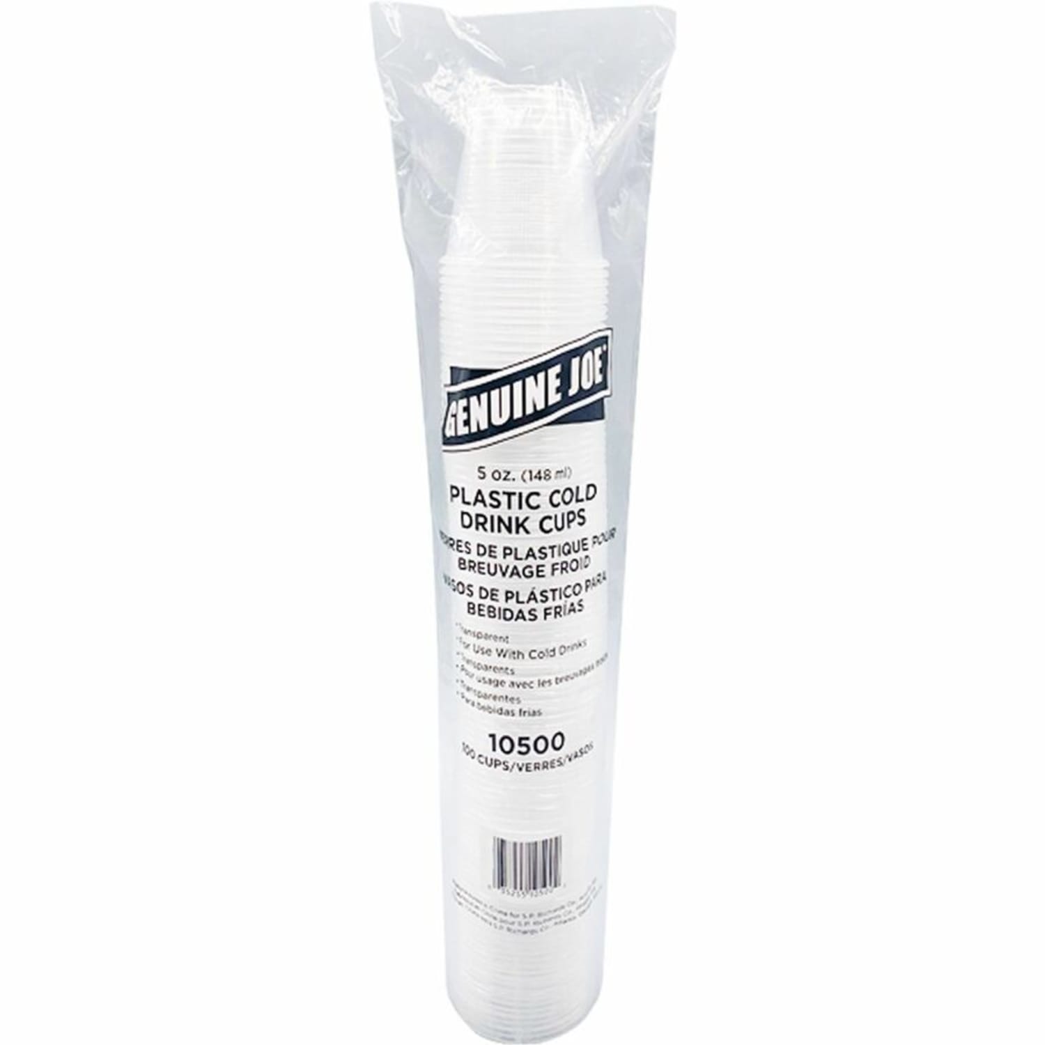 Genuine Joe 5 oz Transparent Beverage Cups - 5 fl oz - Clear - Plastic - Beverage - 100/Bag - 25 / Carton - Image 4