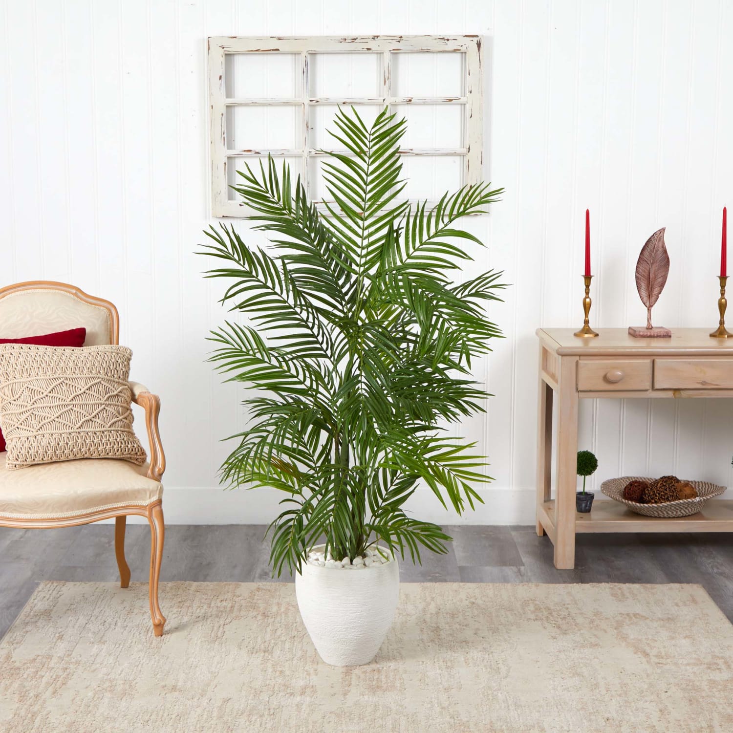 Nearly Natural Areca Palm 60inH Artificial Tree With Planter, 60inH x 31inW x 25inD, Green, 5645 - Image 4