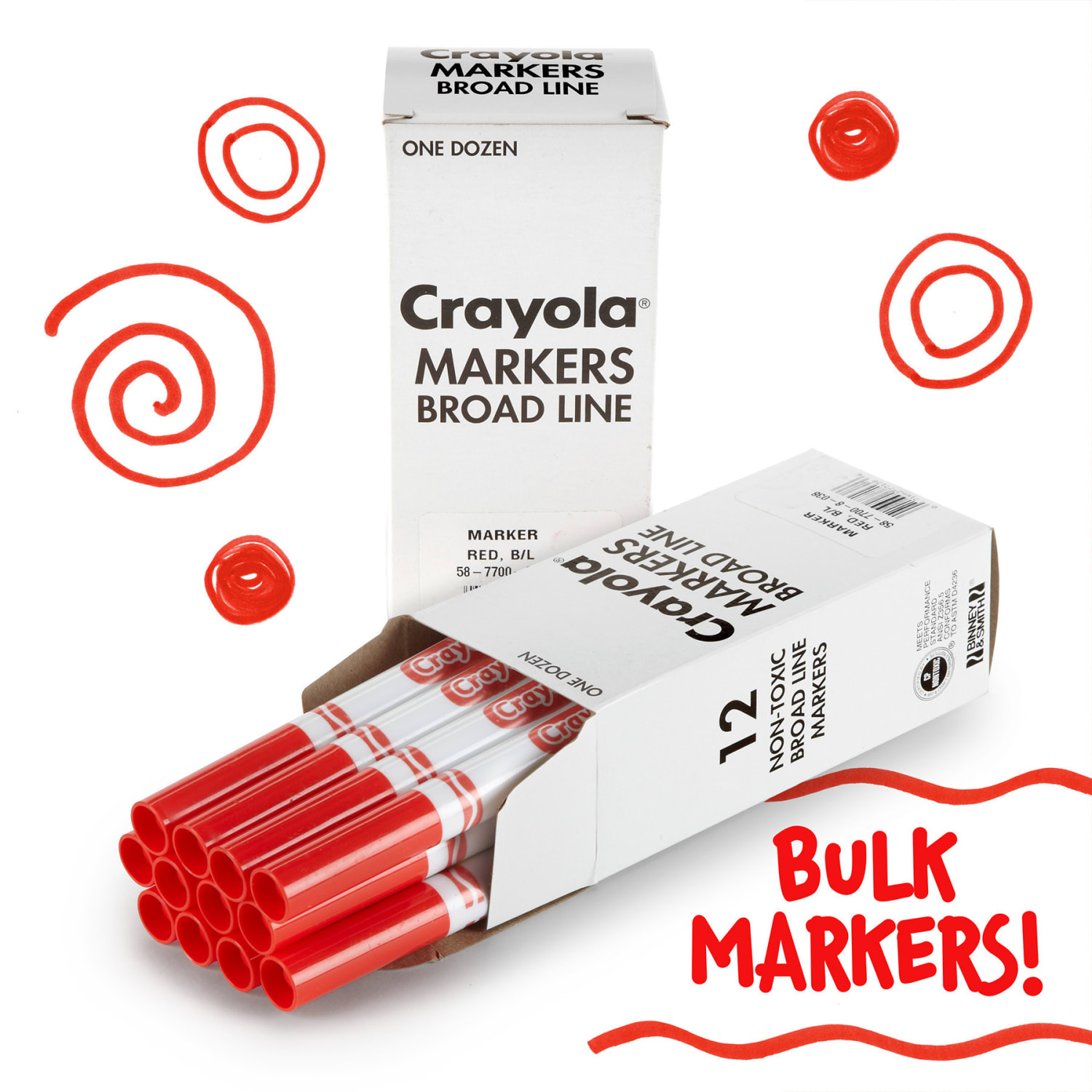 Crayola Bulk Markers, Conical Tip, Red, 12 Per Pack, Set Of 3 Packs - Image 5