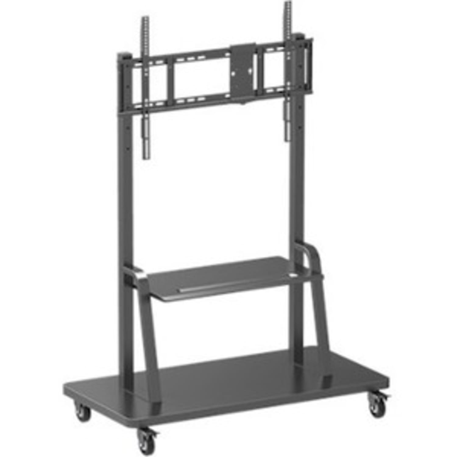 SMART Board Heavy Duty Mobile Stand for Interactive Displays - Up to 86in Screen Support - 297 lb Load Capacity - Powder Coated - Black