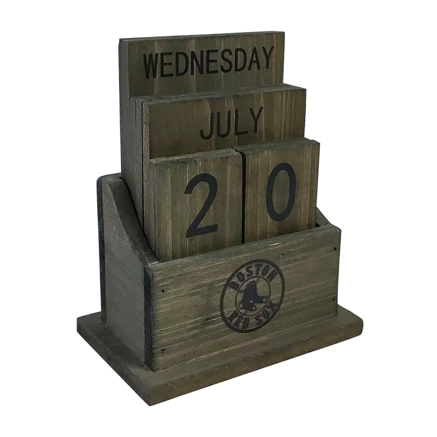 Imperial MLB Wood Block Calendar, Boston Red Sox