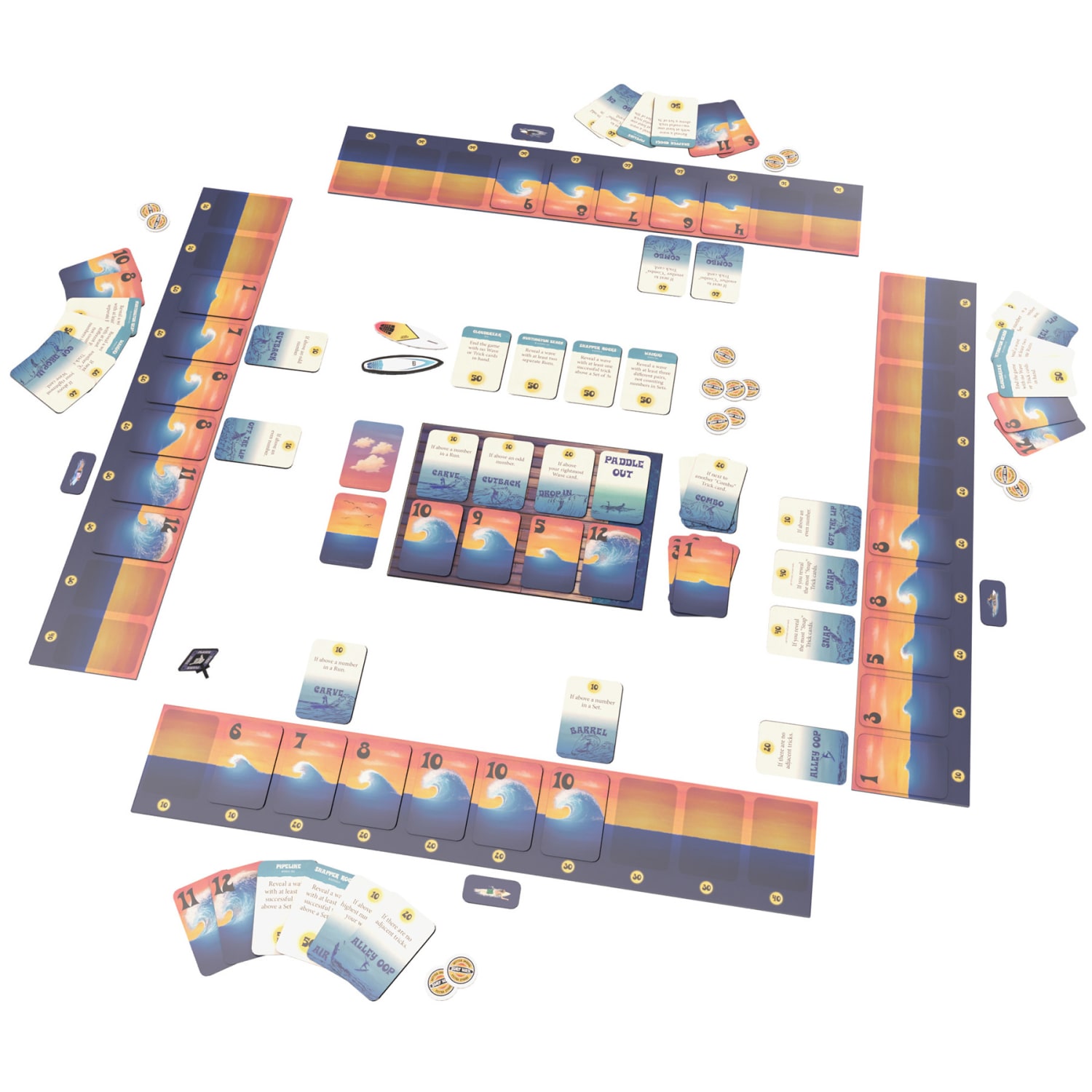 USAopoly The Perfect Wave Surfing Themed Light Strategy Card Game - Image 4