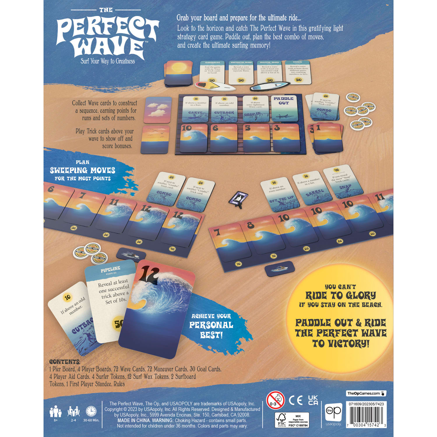 USAopoly The Perfect Wave Surfing Themed Light Strategy Card Game - Image 6