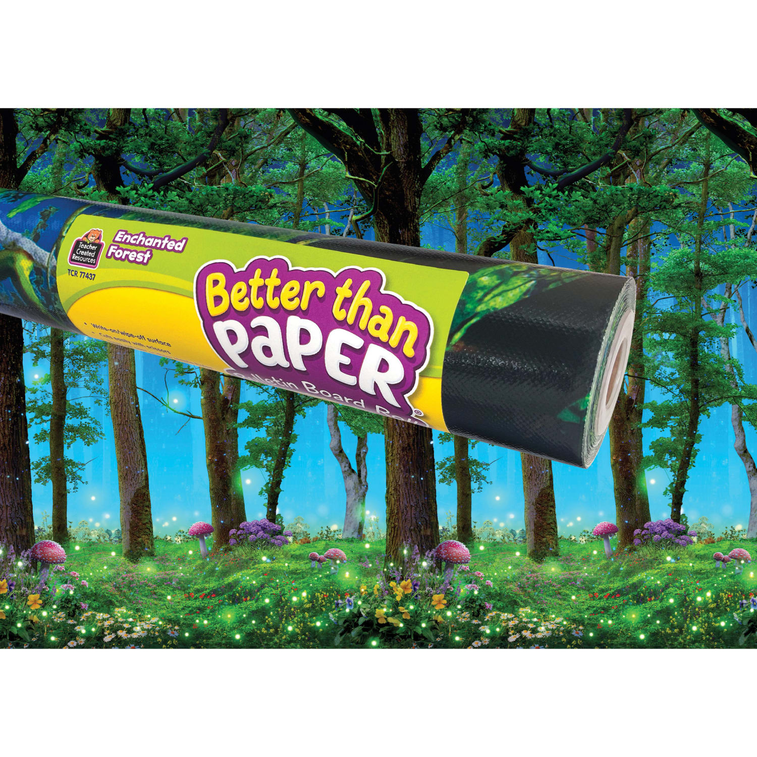 Teacher Created Resources Better Than Paper Bulletin Board Roll, 4ft x 12ft, Enchanted Forest, 4-Pack - Image 4