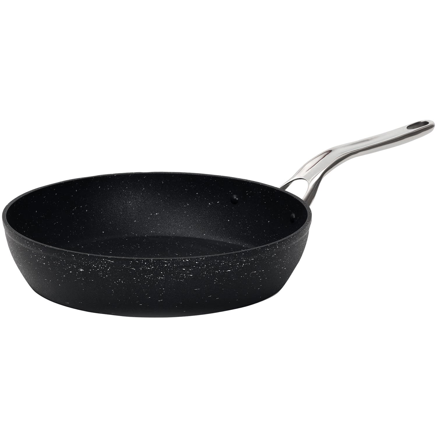 THE ROCK By Starfrit Aluminum Nonstick Fry Pan With Stainless Steel Handle, 8in, Black - Image 3