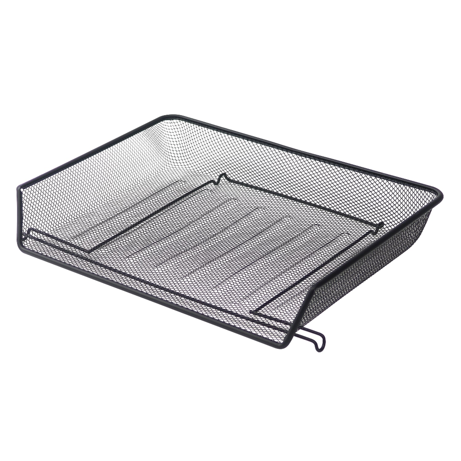 Office Depot Brand Mesh Self-Stacking Side-Loading Letter Tray, Black - Image 3