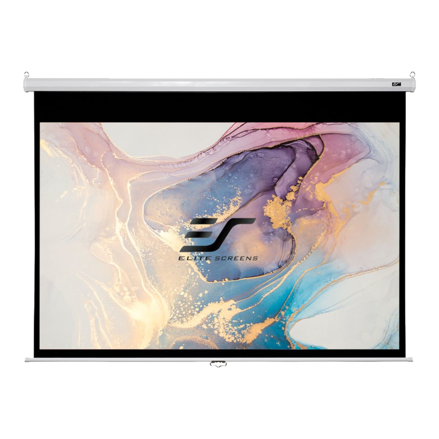 Elite Screens Manual Series M100XWH-E24 HDTV format - Projection screen - ceiling mountable, wall mountable - 100in (100 in) - 16:9 - MaxWhite - white