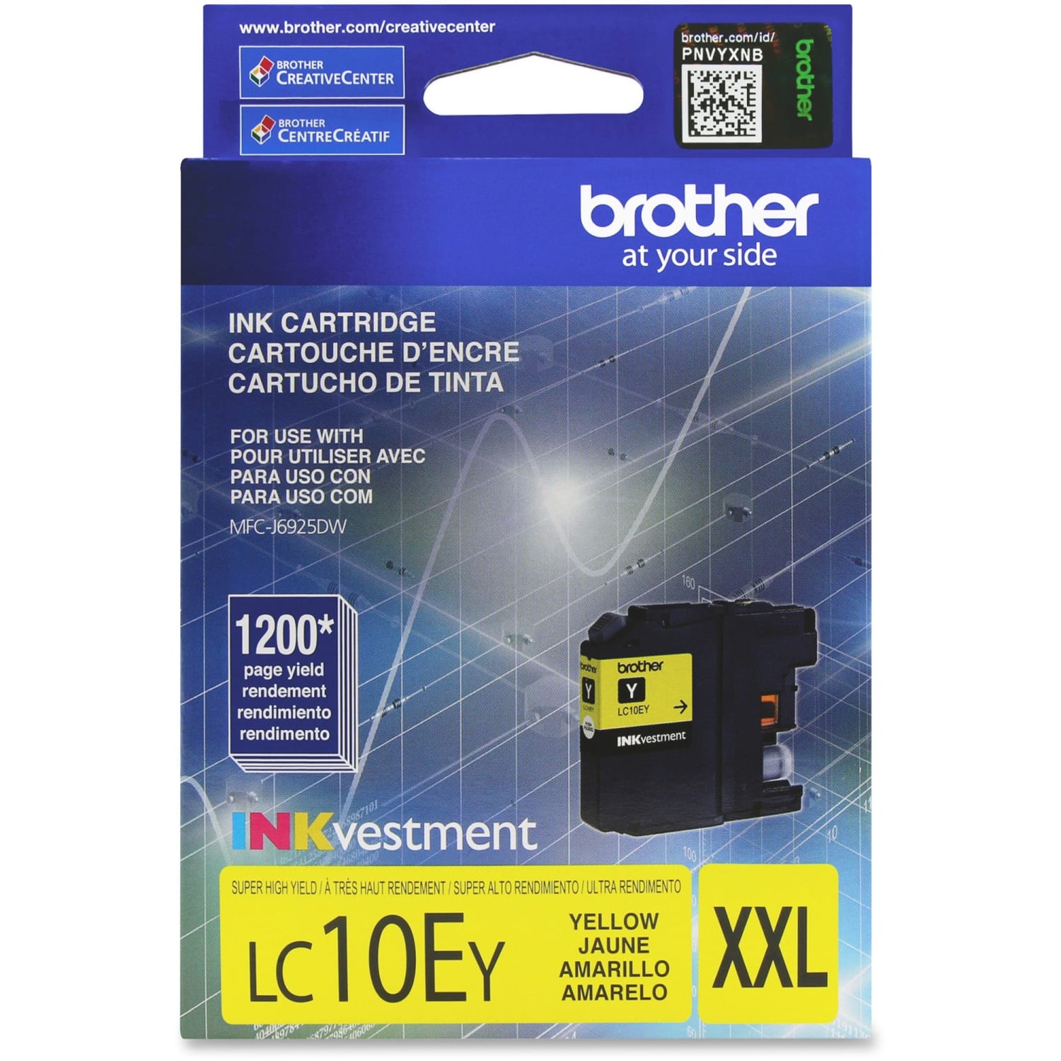 Brother LC10 Yellow High-Yield Ink Cartridge, LC10EY - Image 3