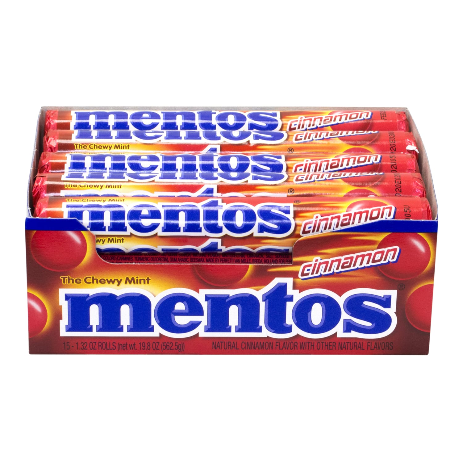 Mentos Cinnamon Candies, 1.32-Oz Roll, Box Of 15 Rolls - Image 3