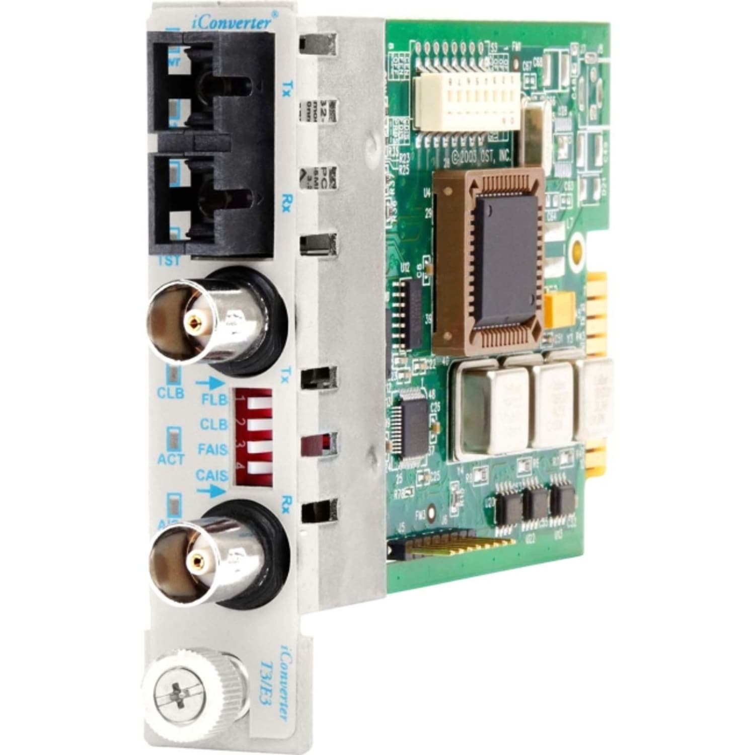 Omnitron iConverter T3/E3 Fiber Media Converter Coaxial SC Single-Mode 60km - 1 x T3/E3/DS-3; 1 x SC Single-mode; Internal Module; Lifetime Warranty - Image 3