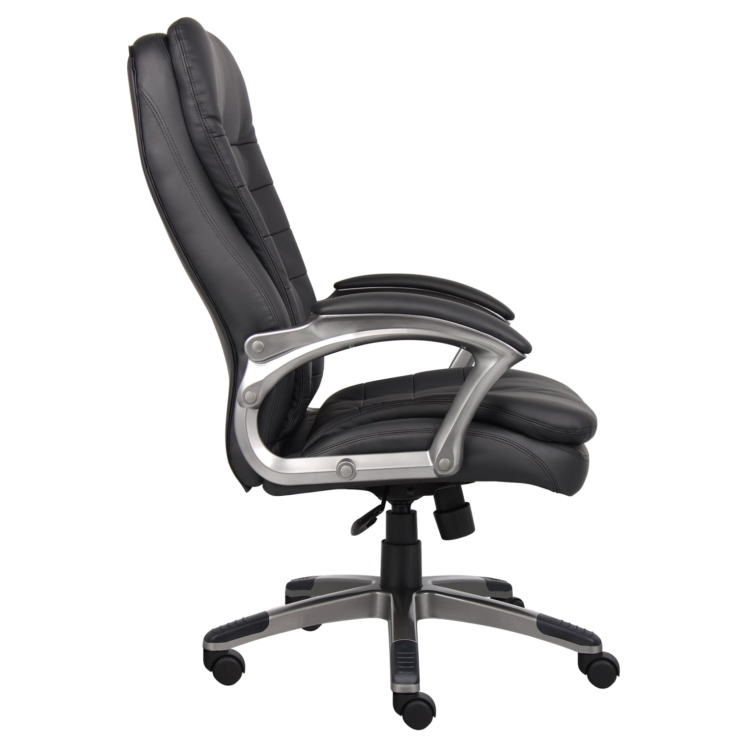 Boss Office Products Ergonomic Vinyl High Back Chair BlackPewter PopularChairscom