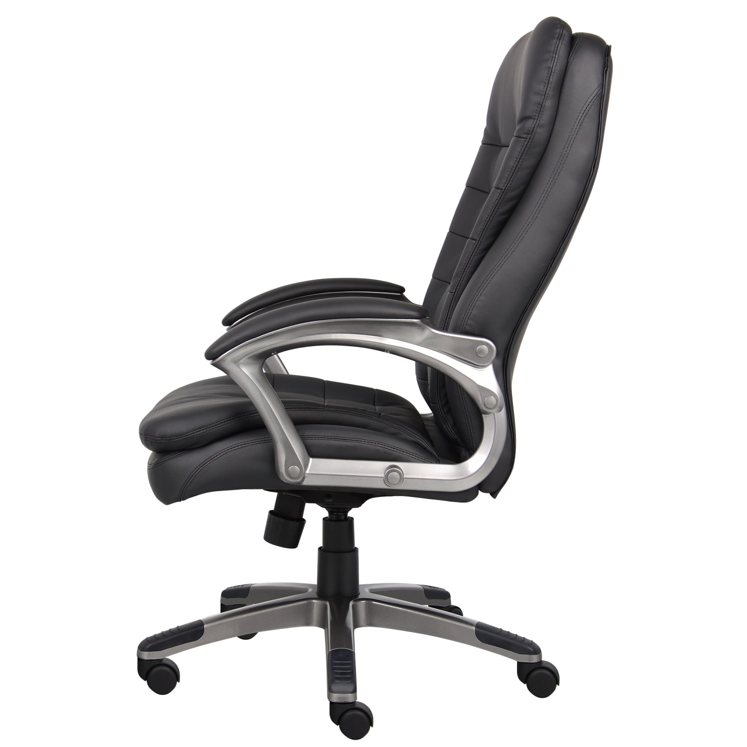 Boss Office Products Ergonomic Vinyl High Back Chair BlackPewter PopularChairscom