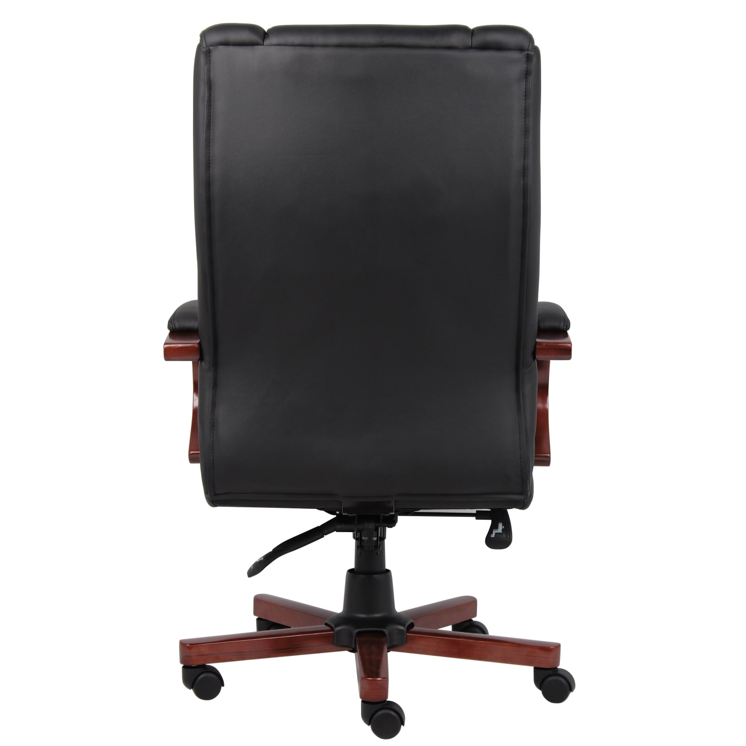 Boss Aaria Ergonomic VinylWood High Back Chair BlackCherry PopularChairscom