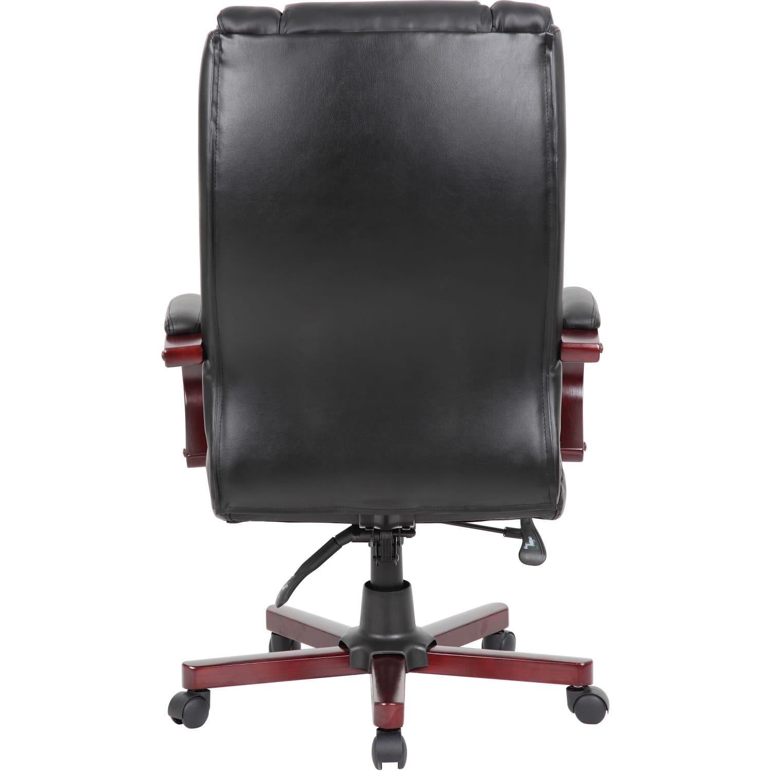 Boss Office Products Aaria Ergonomic VinylWood High Back Chair BlackMahogany PopularChairscom