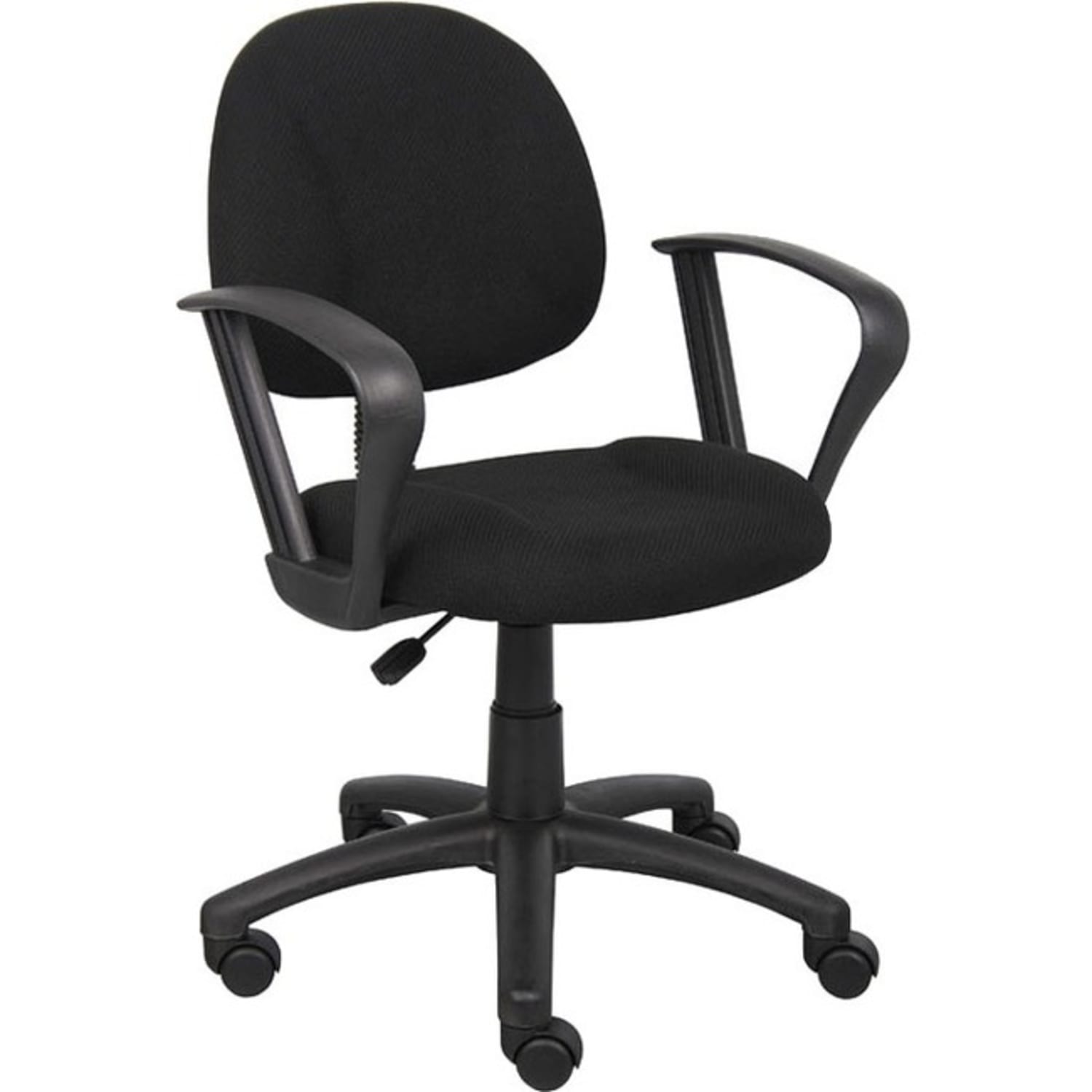 Boss Office Products Perfect Posture Ergonomic Fabric MidBack Deluxe Office Task Chair With Loop Arms Black PopularChairscom Boss Office Products Perfect Posture Ergonomic Fabric Mid Back Deluxe Office Task Chair With Loop Arms Black PopularChairscom