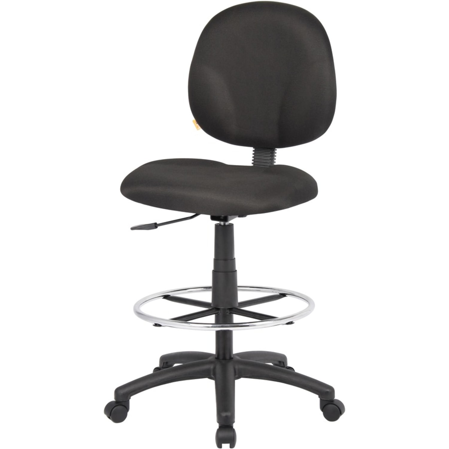Boss Office Products Stand Up Fabric Drafting Chair With Back Black PopularChairscom