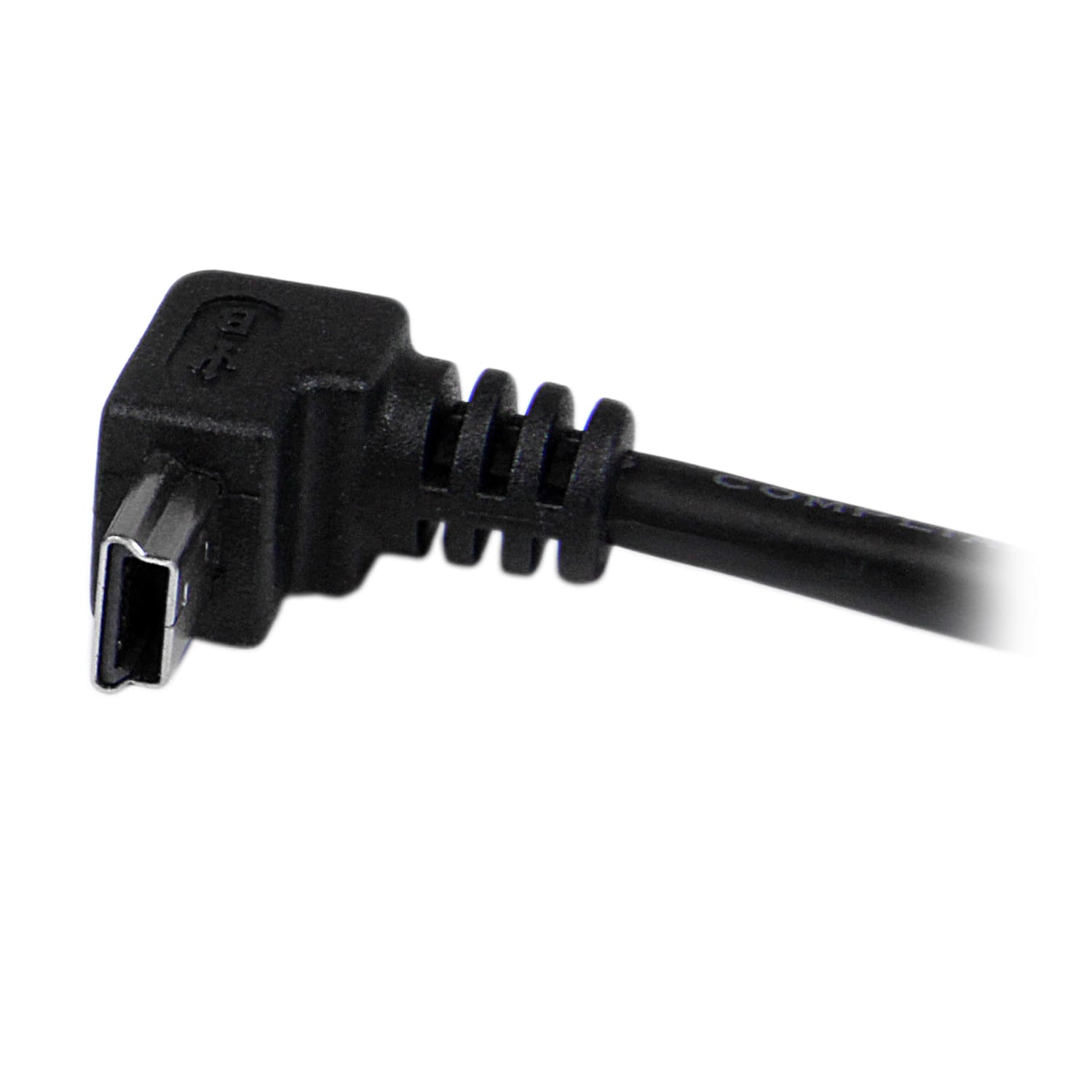 StarTech.com 2m Mini USB Cable - A to Down Angle Mini B - First End: 1 x Type A Male USB - Second End: 1 x Type B Male Mini USB - Shielding - Black - Image 6