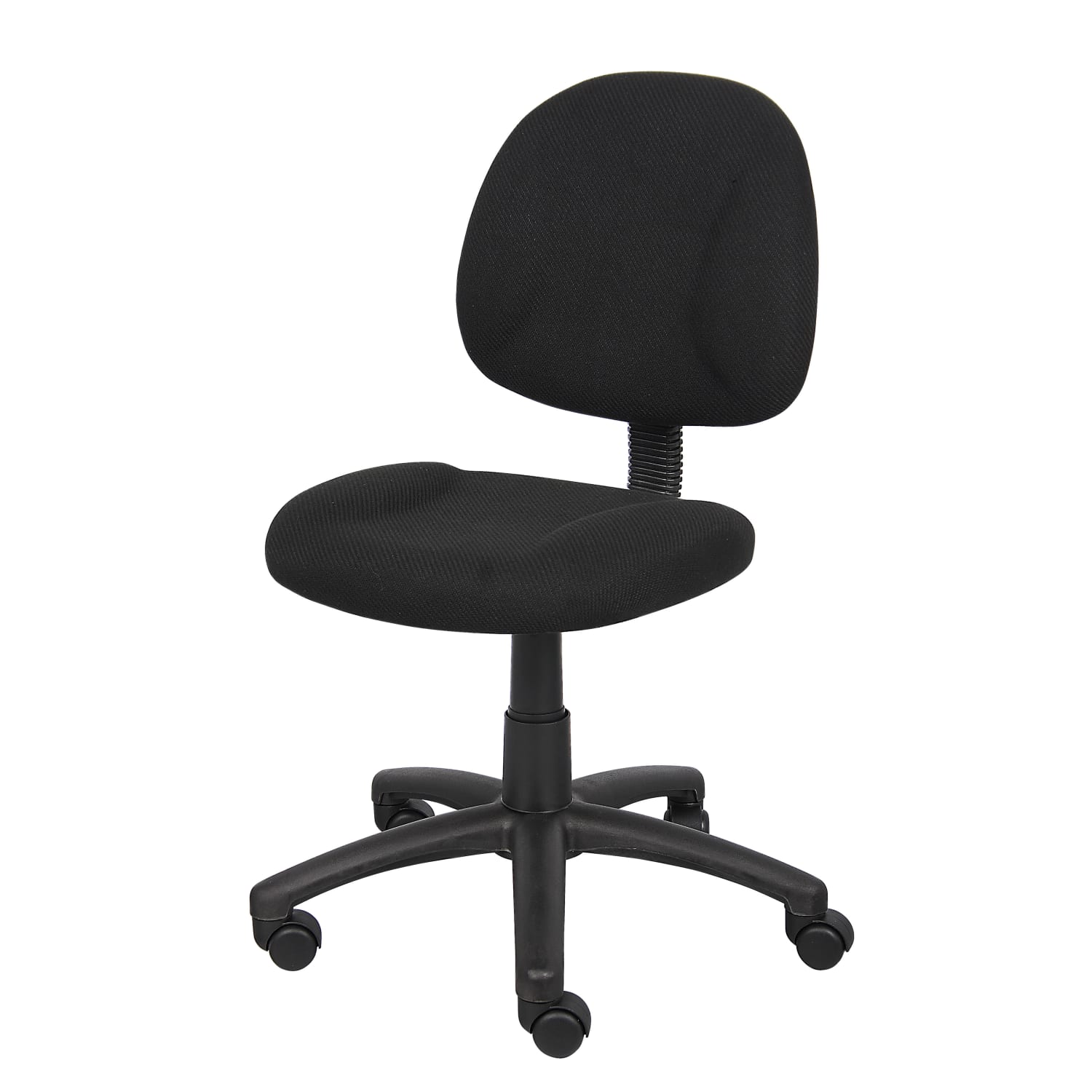 Boss Office Products Perfect Posture Deluxe Ergonomic Fabric Mid Back Office Task Chair Black PopularChairscom
