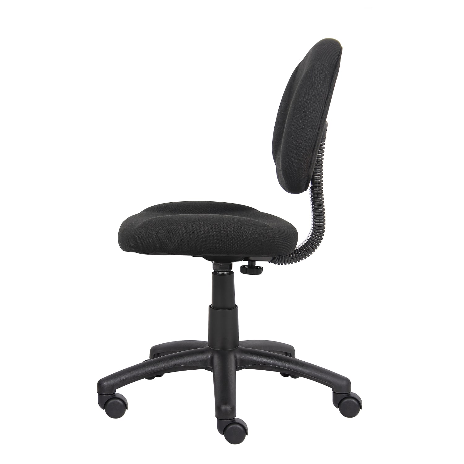 Boss Office Products Perfect Posture Deluxe Ergonomic Fabric Mid Back Office Task Chair Black PopularChairscom
