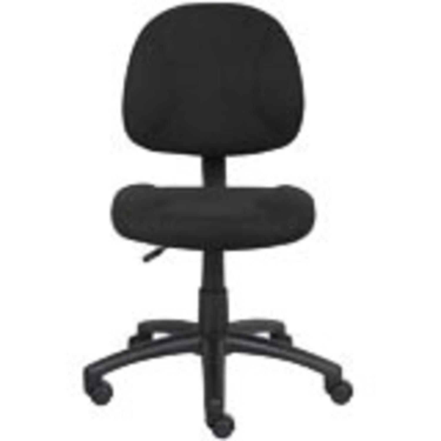 Boss Office Products Perfect Posture Deluxe Ergonomic Fabric Mid Back Office Task Chair Black PopularChairscom
