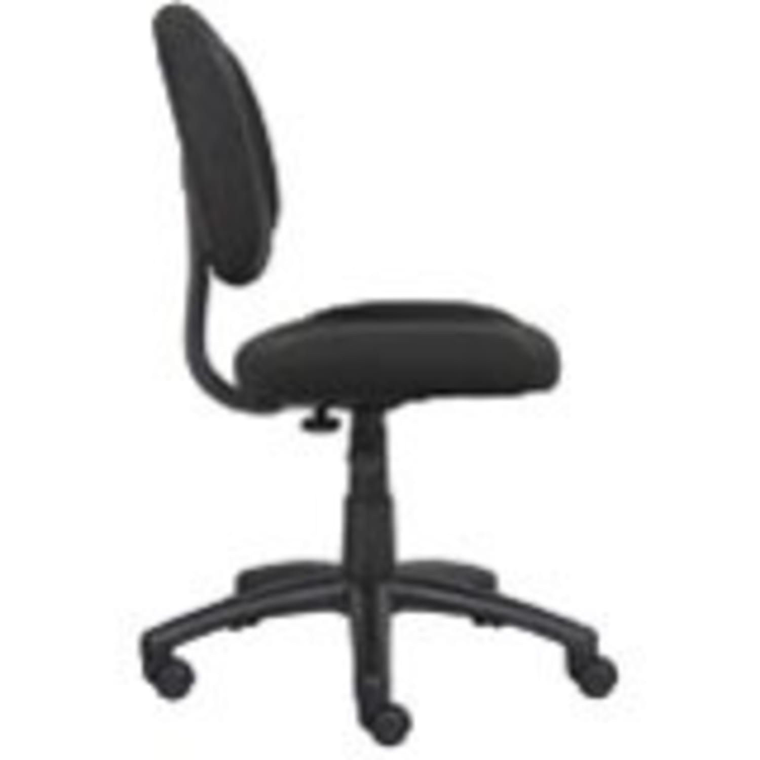Boss Office Products Perfect Posture Deluxe Ergonomic Fabric Mid Back Office Task Chair Black PopularChairscom
