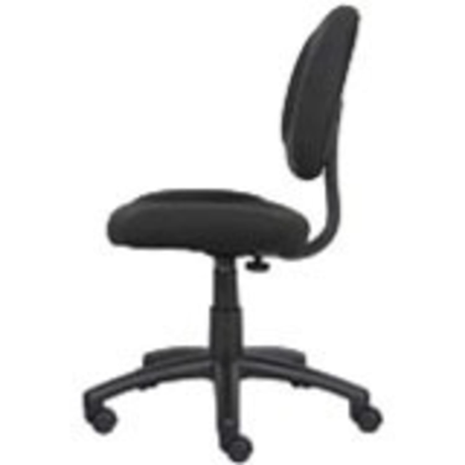 Boss Office Products Perfect Posture Deluxe Ergonomic Fabric Mid Back Office Task Chair Black PopularChairscom