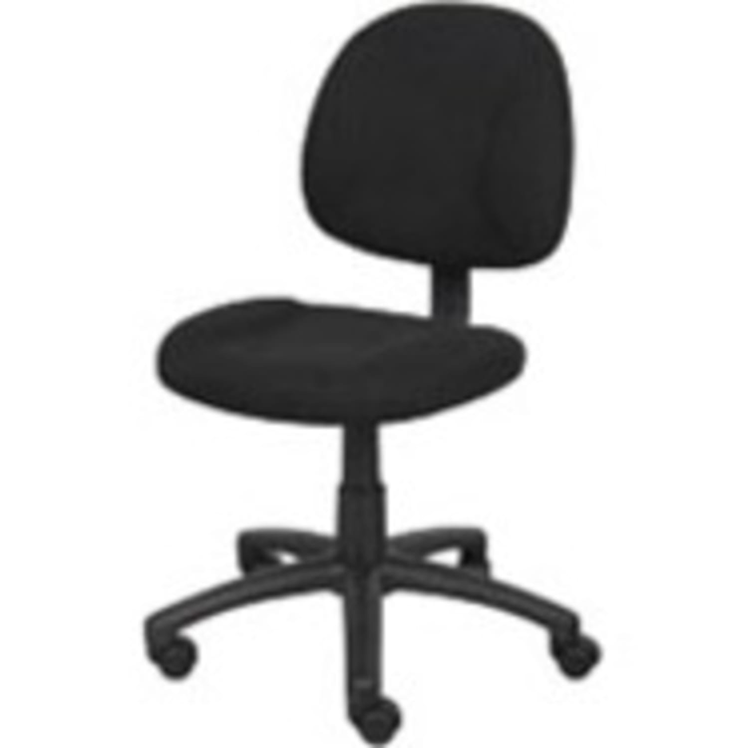 Boss Office Products Perfect Posture Deluxe Ergonomic Fabric Mid Back Office Task Chair Black PopularChairscom