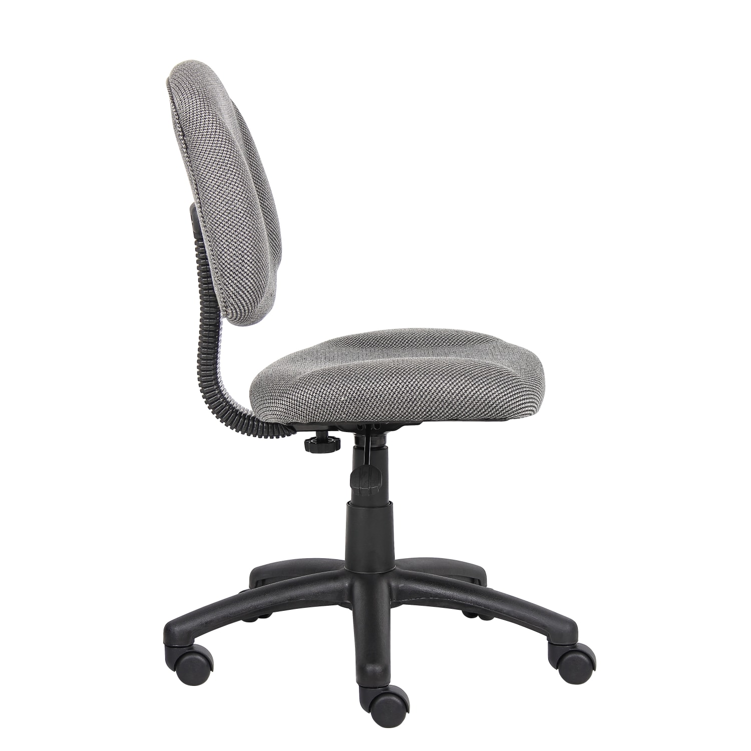 Boss Office Products Perfect Posture Deluxe Ergonomic Fabric Mid-Back Office Task Chair, Gray - Image 4