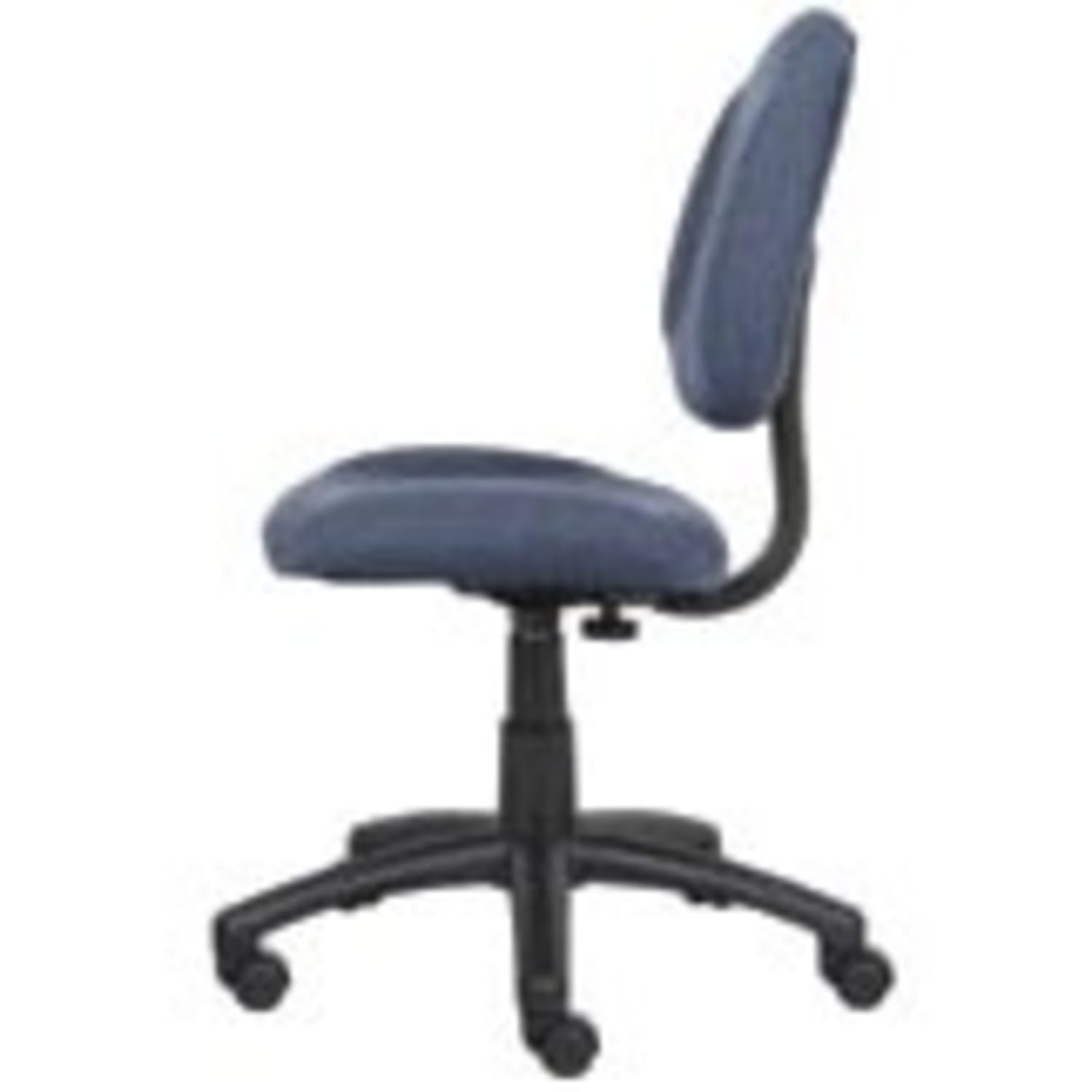 Boss Office Products Perfect Posture Deluxe Ergonomic Fabric Mid Back Office Task Chair Blue PopularChairscom