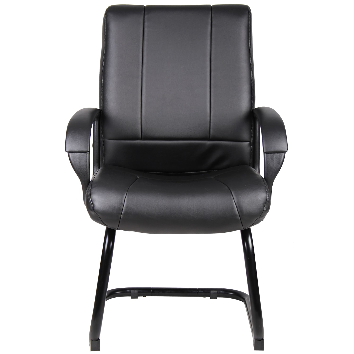 Boss Office Products Caressoftplus Vinyl Mid-Back Guest Chair, Black - Image 6