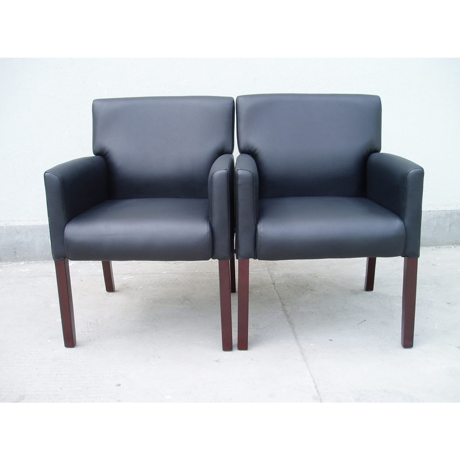 Boss Office Products Caressoft Vinyl Box-Arm Guest Chair, Black - Image 3