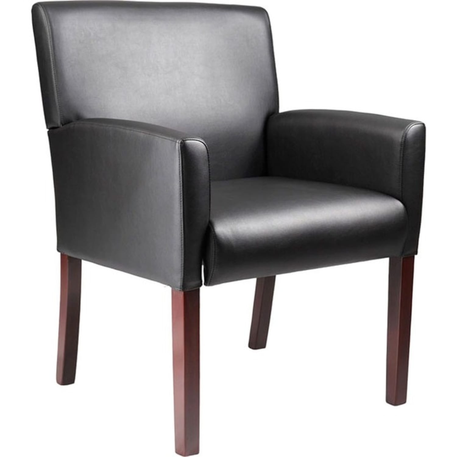 Boss Office Products Caressoft Vinyl Box-Arm Guest Chair, Black - Image 7