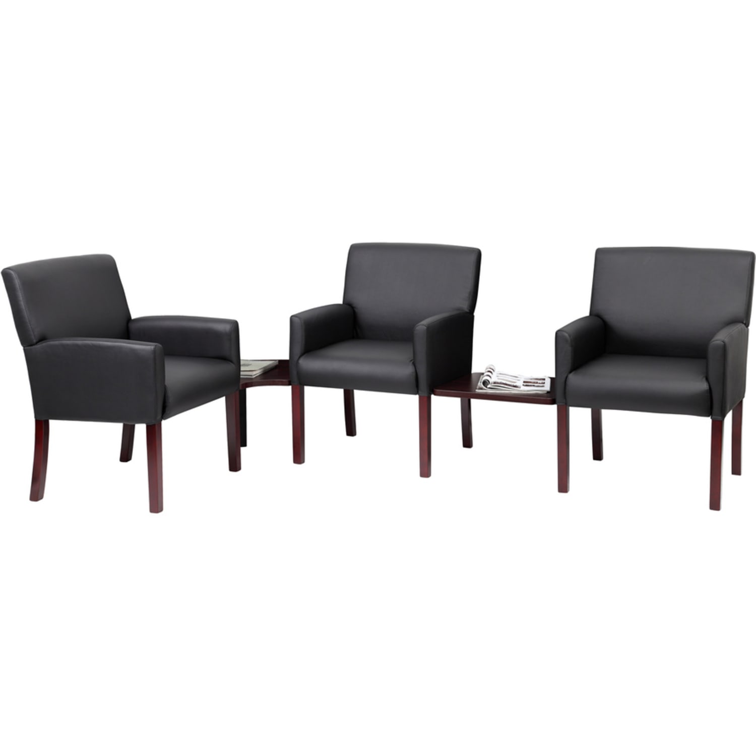 Boss Office Products Caressoft Vinyl Box-Arm Guest Chair, Black - Image 8