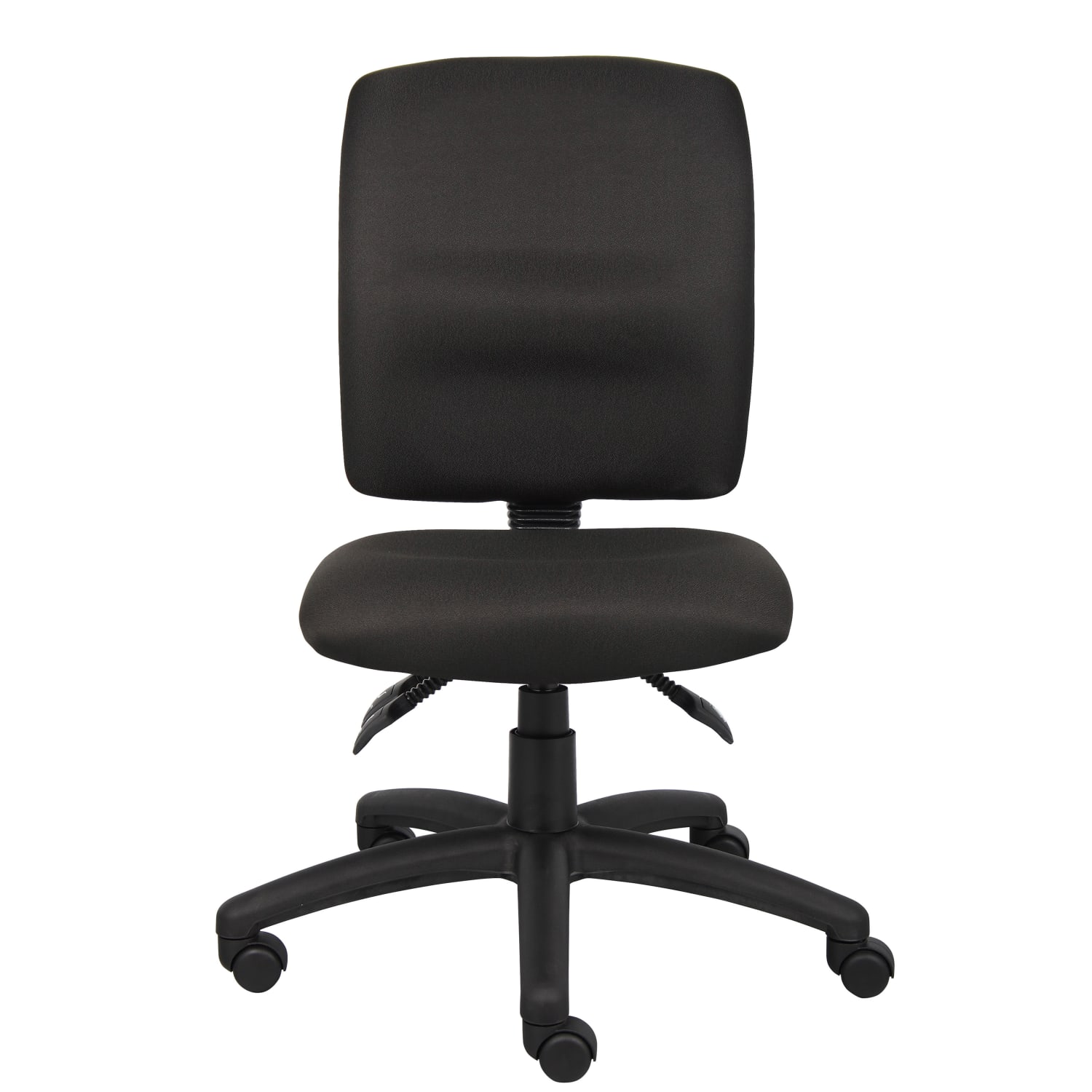 Boss Office Products Multi-Function Ergonomic Fabric High-Back Task Chair, Black