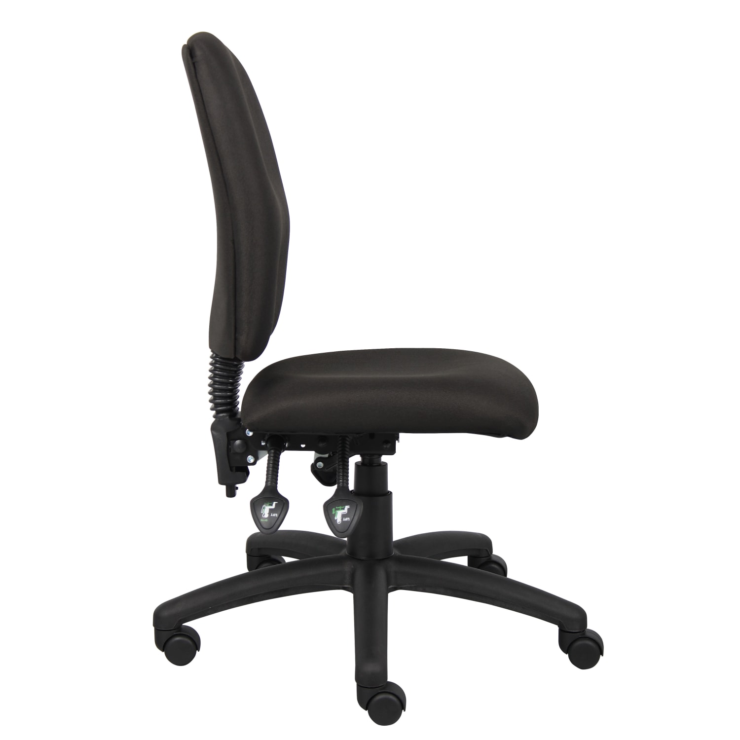Boss Office Products Multi-Function Ergonomic Fabric High-Back Task Chair, Black - Image 3